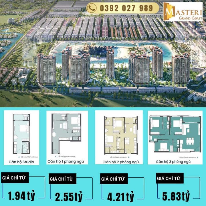 Masteri Grand Coast - Căn hộ cao cấp tại Ocean City, Hưng Yên