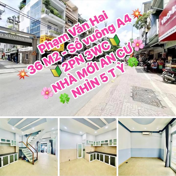 Nhà Phố Phạm Văn Hai, Quận 3 - 36m² Sổ Vuông A4 - Giá 5 Tỷ