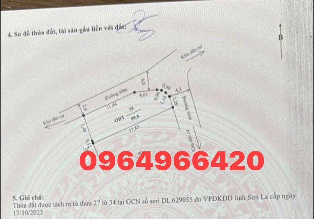 Đất Lô Góc Phường Mộc Sơn, Mộc Châu 99m² - Giá 1 Tỷ xx