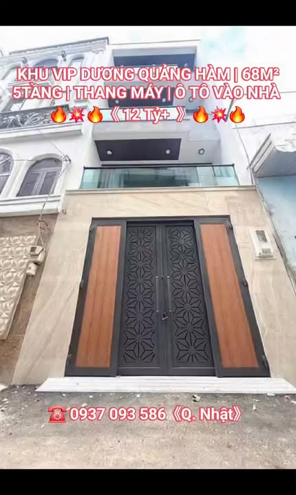 Nhà 5 Tầng Thang Máy Dương Quảng Hàm, Gò Vấp - 68m² Ngay Công Viên, Ô Tô Vào Nhà