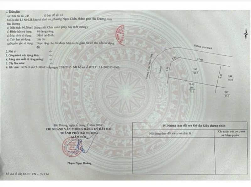 Bán Gấp Lô Góc Tái định cư Ngọc Châu - Kinh Doanh Đắc Địa