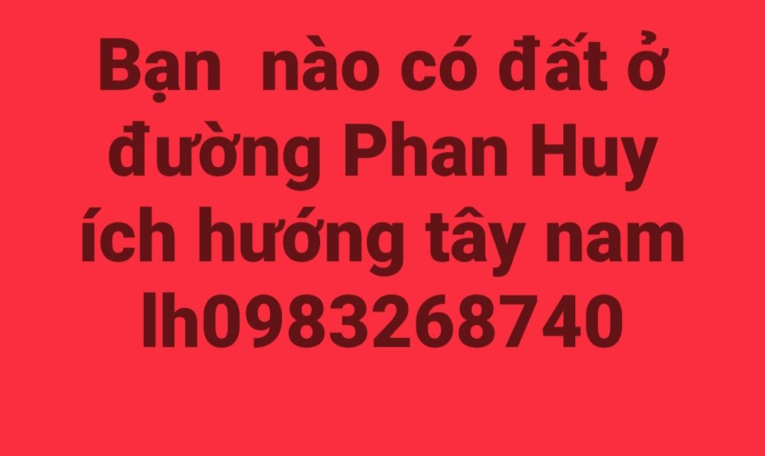 Bán Gấp Đất Vàng 100m² Phan Huy Ích, Tân Bình - Giá 1.9 Tỷ