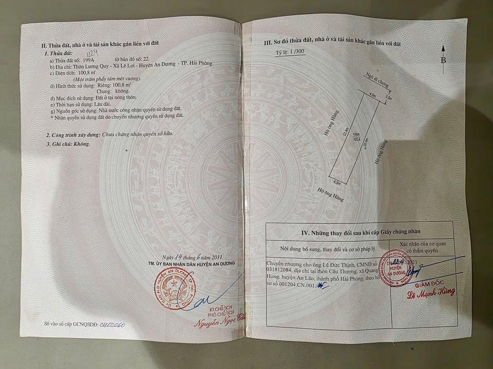 Đất Nền Thủy Nguyên 100m² - Sổ Đỏ Sẵn Sàng - Giá 1.6 Tỷ