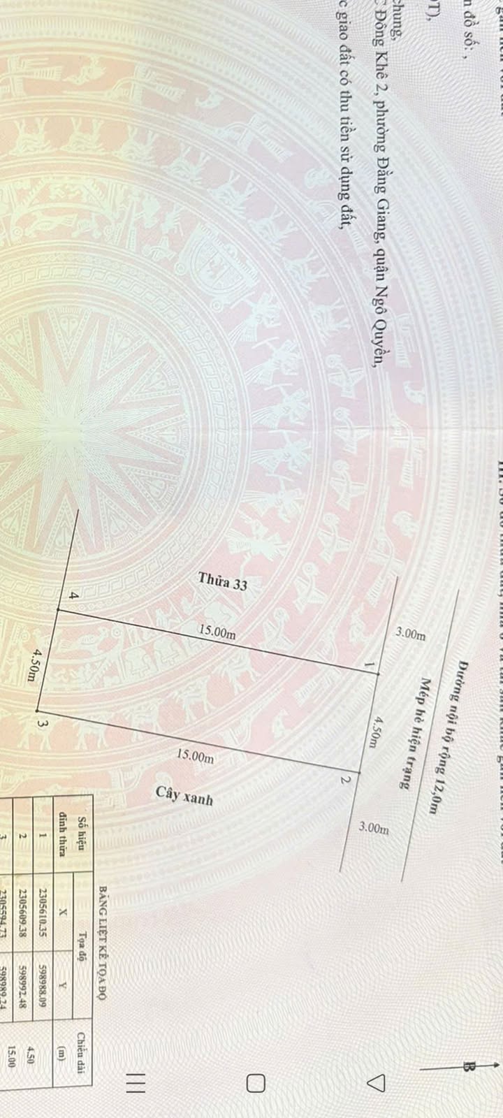 Bán Đất TĐC Cây Đa, Hải Phòng - 67.5m² - 3 Mặt Thoáng - Giá 6.63 Tỷ