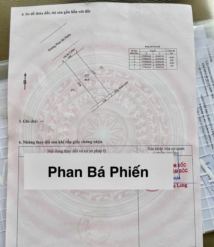 Đất Mặt Tiền Phan Bá Phiến Sơn Trà 90m² - Sổ Đỏ Rõ Ràng - Giá 13.5 Tỷ