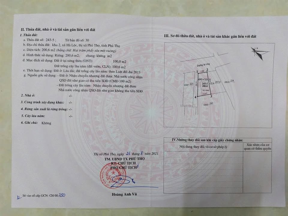 Đất nền Hà Lộc, Phú Thọ 200m² - Nở hậu tài lộc, đường ô tô tránh!