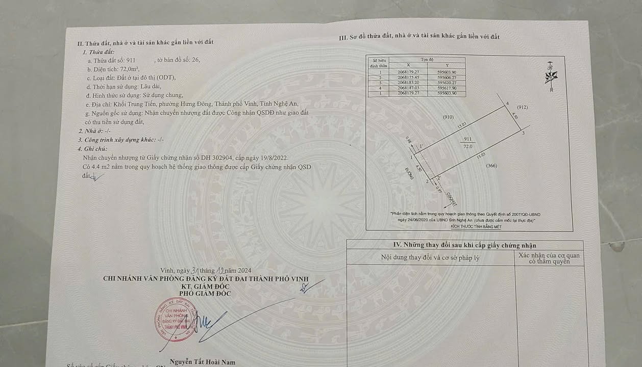 Đất Nền Hưng Đông (Vinh Hưng) 72m² - Sổ Đỏ Sẵn, Gần BV & VSIP