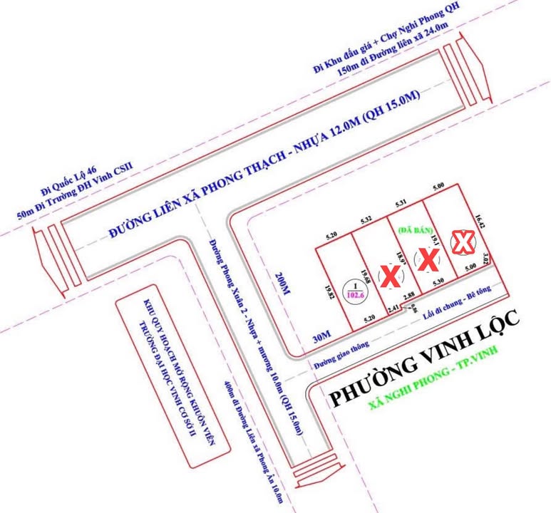 Đất Nghi Phong 102m² - Sổ đỏ chính chủ, giá đầu tư 1.7 tỷ