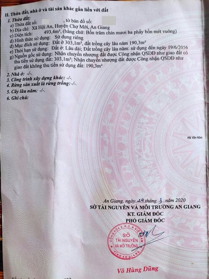 Đất Nền Vị Trí Vàng 493m² An Giang - Giá 1.5 Tỷ