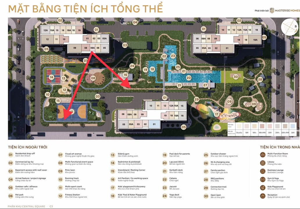 Căn hộ Masteri Trinity Hải Bối 39m² 2,4 tỷ - Bàn giao ngay