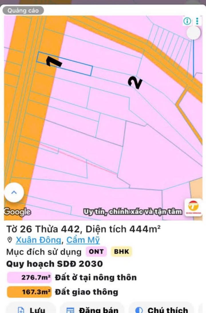 Đất nền 2000m² Xã Xuân Thọ, Xuân Lộc - Sổ đỏ chính chủ, 2 mặt tiền!