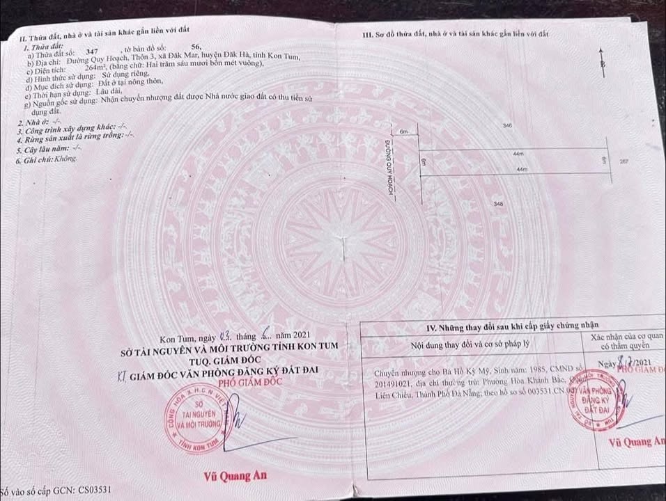 Đất nền Thôn 3 Đăkmar, Đắk Hà 528m² - Đường to ô tô, sổ đỏ trao tay!