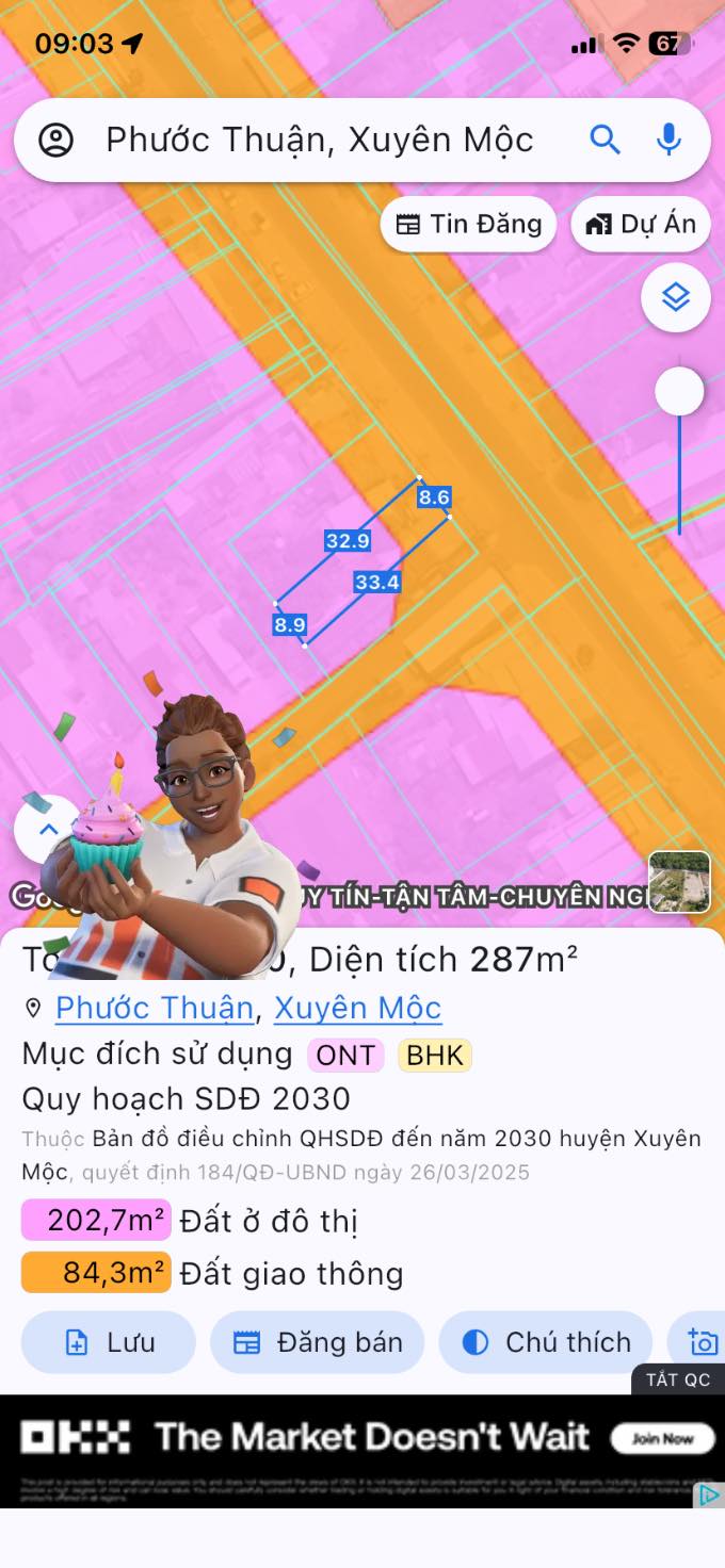 Đất Vàng Xuyên Mộc: 284m² Mặt Tiền Đường Xuyên Phước Cơ, Sổ Đỏ Chính Chủ