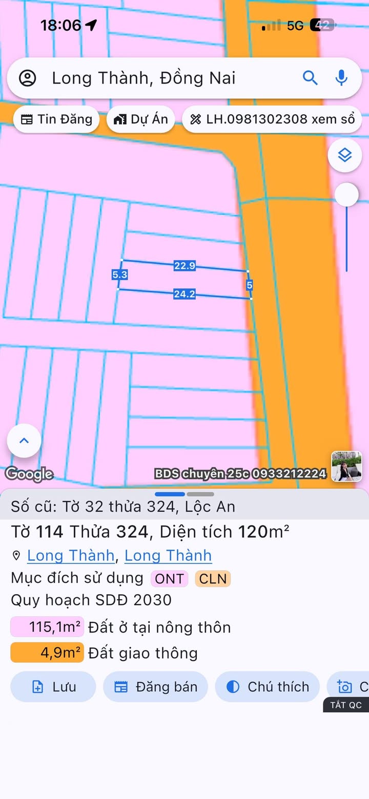 Đất nền Lộc An, Long Thành 115m² - Sổ đỏ chính chủ!