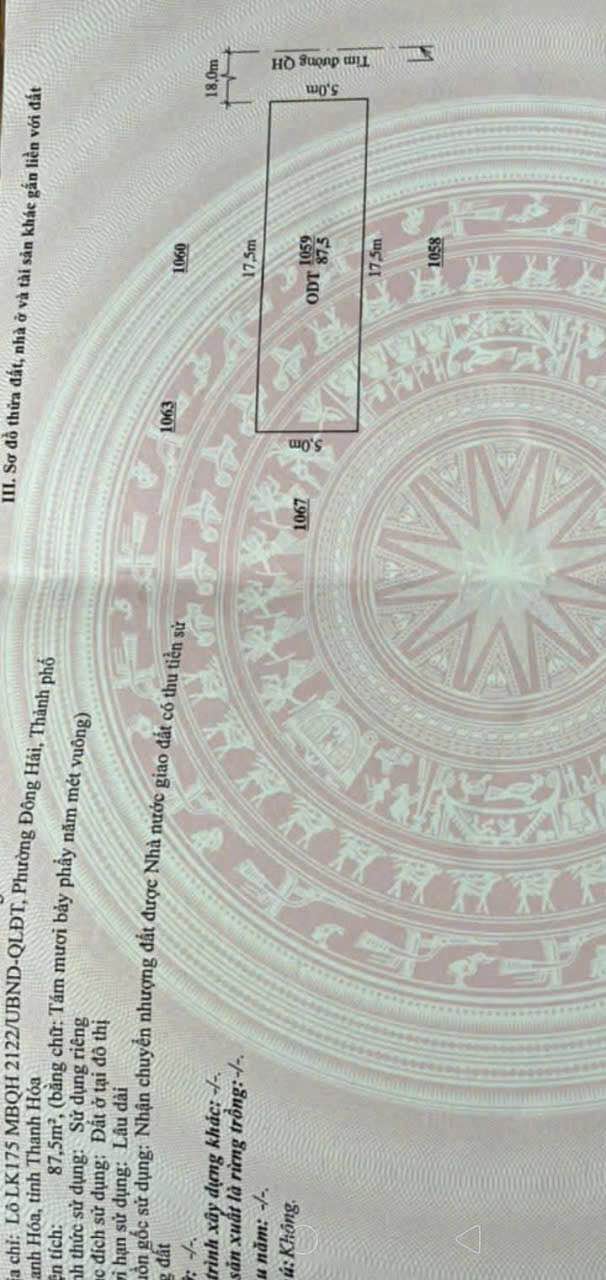 Bán đất Tố Hữu Thanh Hóa 88m² - Mặt tiền 5m, sổ đỏ, ngay ngã tư Vinhomes