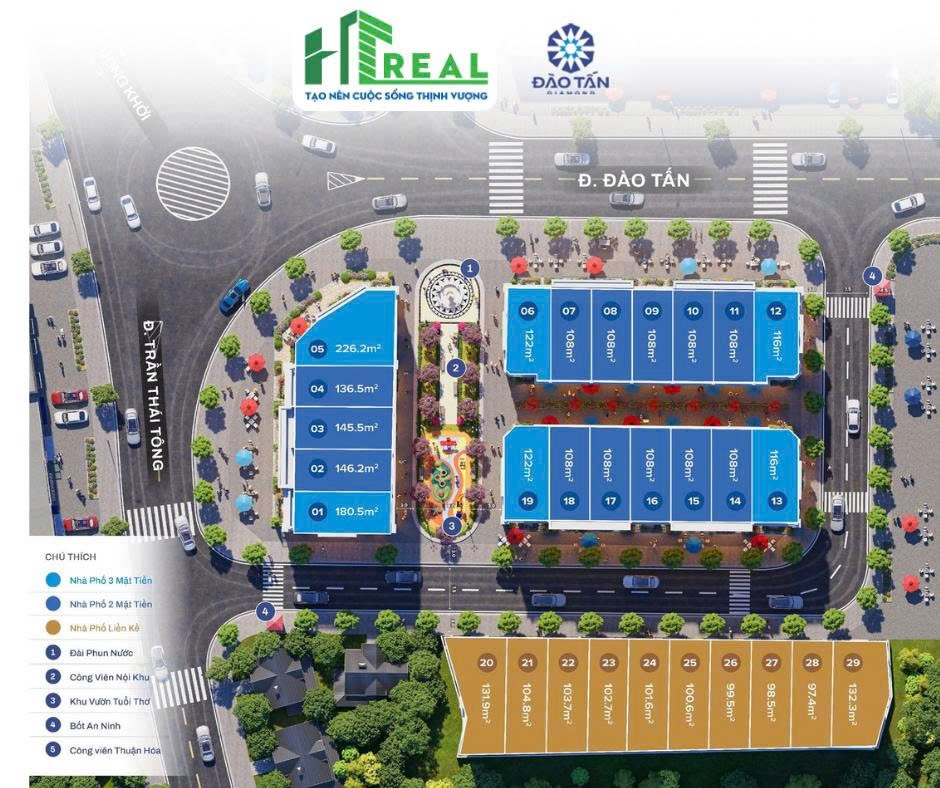 Shophouse Đào Tấn Diamond City Huế 5.7 tỷ - Mặt tiền kinh doanh