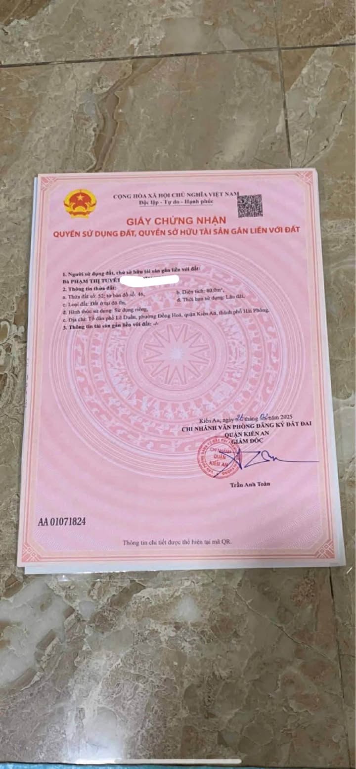 Đất nền Kiến An 80m² - Sổ đỏ chính chủ, tiềm năng đầu tư hấp dẫn!