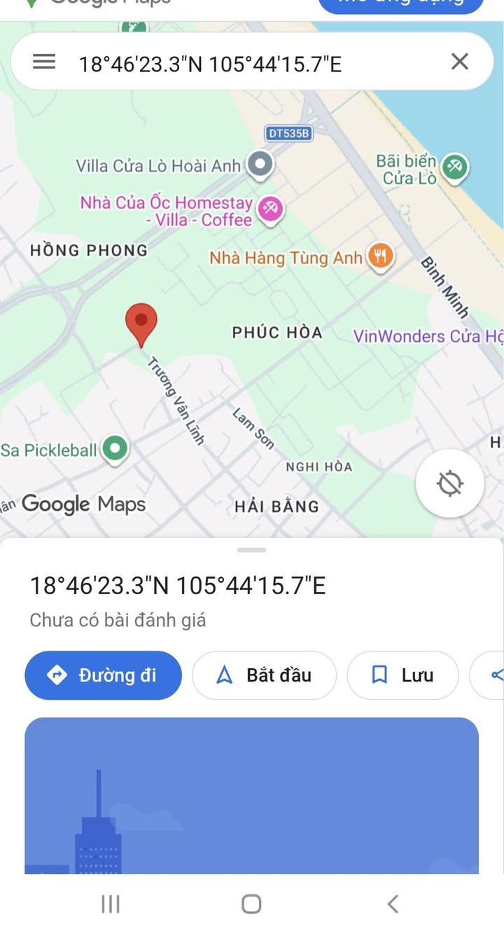 Đất nền 162m² mặt tiền Trương Vân Lĩnh, Cửa Lò - Gần biển, VinWonders