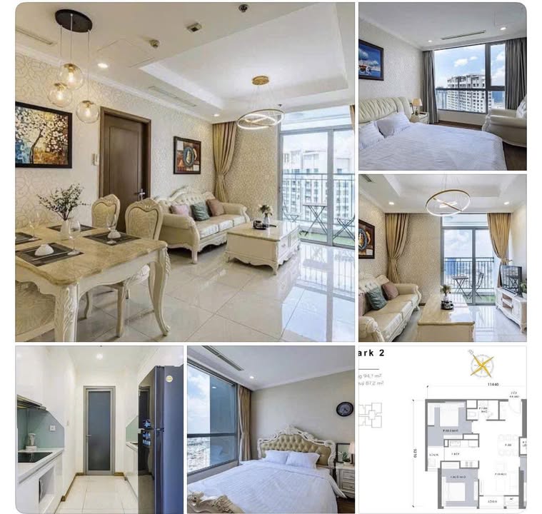 Bán Căn Hộ Vinhomes Central Park 3PN Landmark 2 - 95m² Giá 14.5 Tỷ