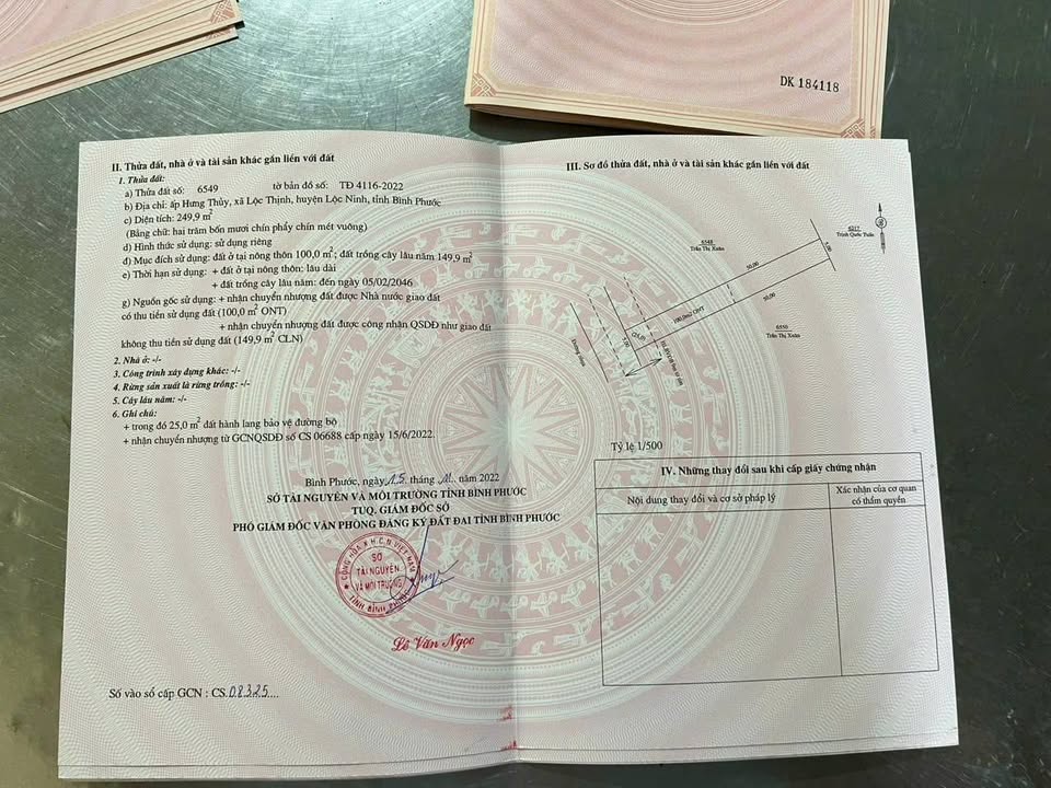 Đất nền Đồng Phú, Bình Phước 100m² - Đất thổ cư 100%