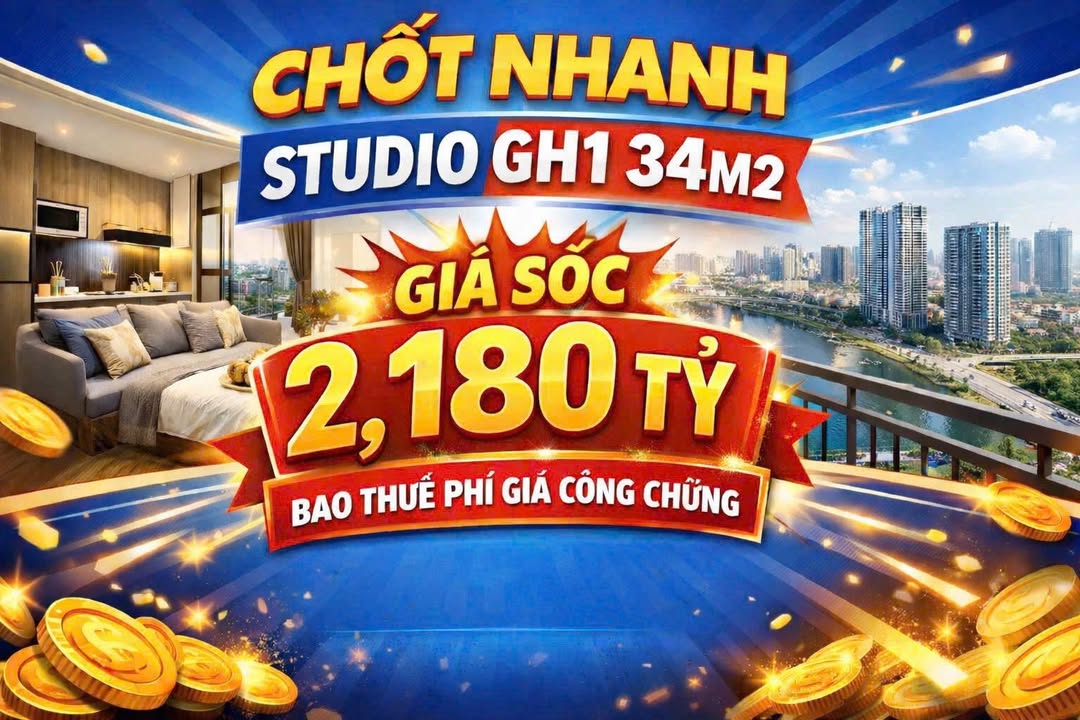 Studio Glory Heights 34m² - Giá Sốc 2.18 Tỷ, Sẵn Sàng Vào Ở Ngay