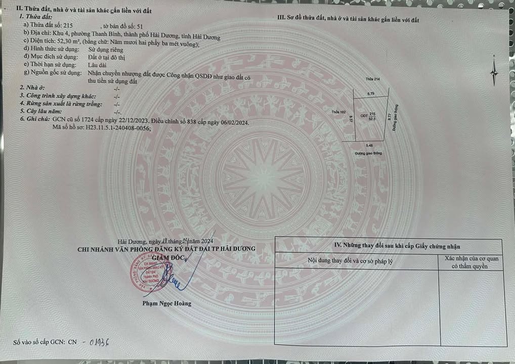 Đất Lô Góc Mặt Phố Trần Khát Chân 52.3m² - Kinh Doanh/Ở Đều Tuyệt Vời