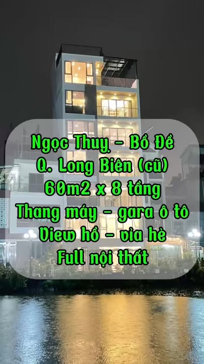 Nhà 7 Tầng Thang Máy Long Biên - 60m² View Hồ, Gara Ô Tô, Sổ Đỏ