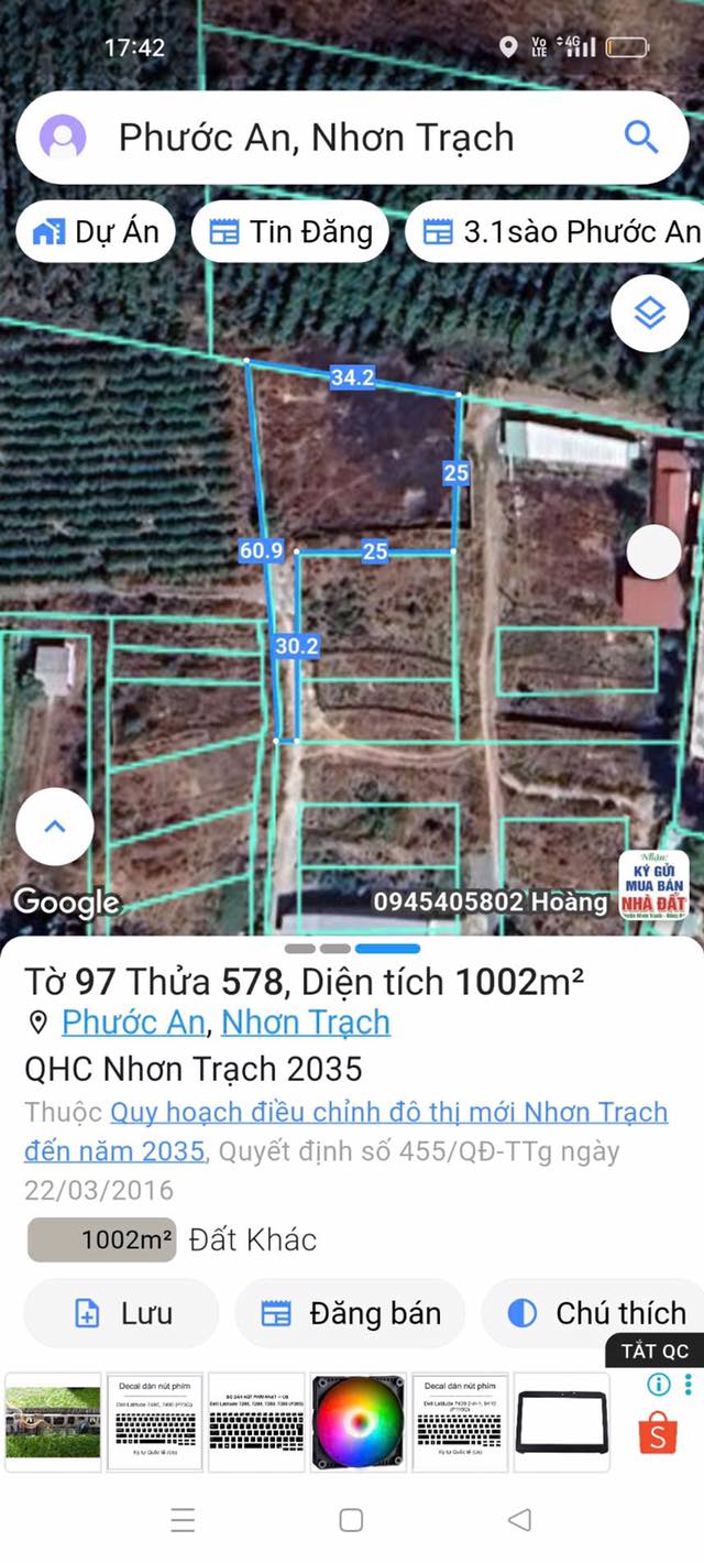 Đất nền Nhơn Trạch 300m² - Sổ đỏ chính chủ, 4 tỷ!