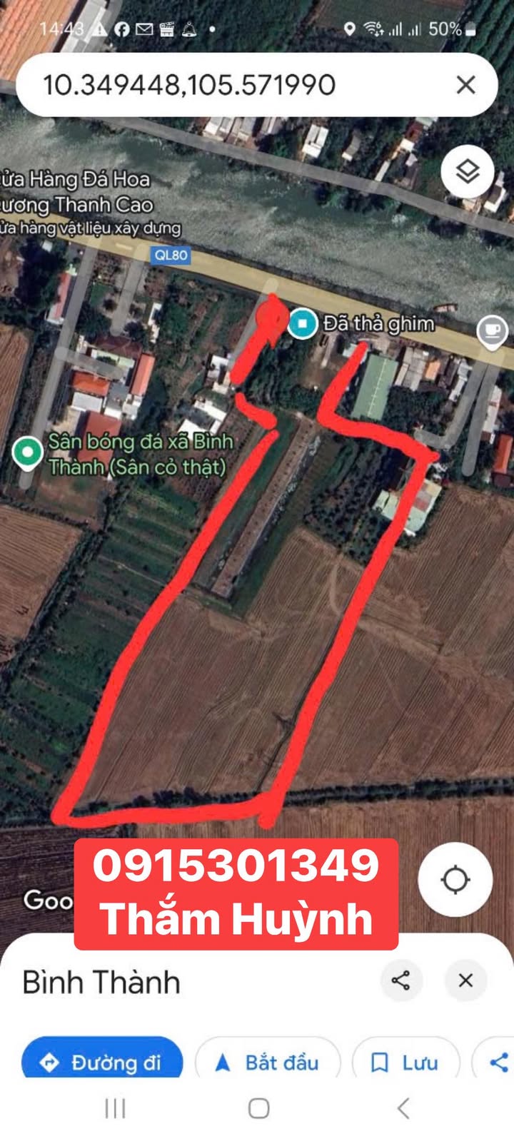 Đất nền QL80 Lai Vung 22.181m² 27 tỷ - Xây dựng tự do