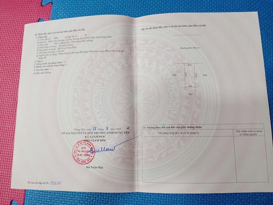 Đất nền Hòa Phong, Mỹ Hào 90m² – Sổ đỏ chính chủ, tiềm năng tăng giá!