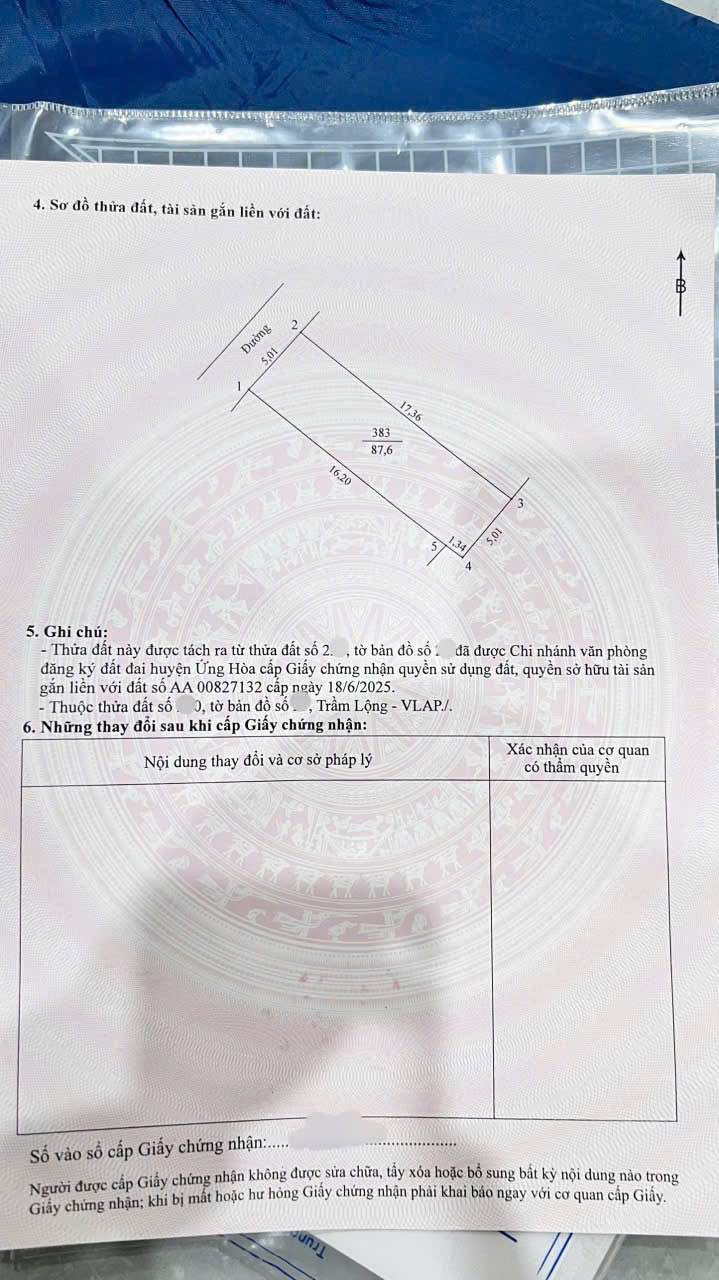 Đất Nền 87.6m² Trầm Lộng, Ứng Hòa - Ô Tô Đỗ Cửa, Gần Chợ Trường Học