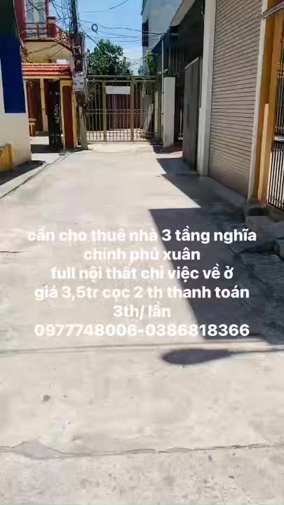 Nhà 3 Tầng Full Nội Thất Phường Phú Xuân, Thái Bình - Giá 3.5 Triệu/Tháng