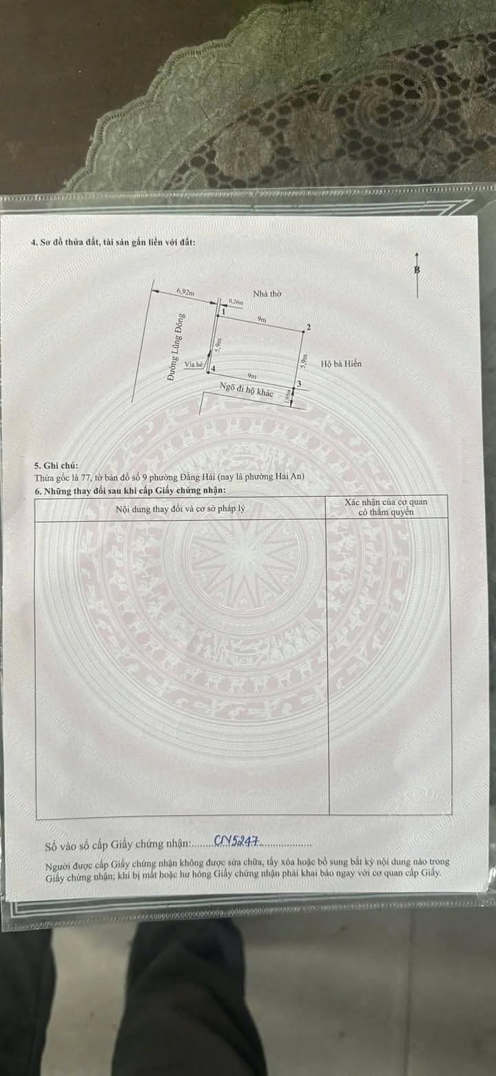 Bán đất tặng nhà C4 mặt đường Lũng Đông, Hải An - 53.1m² kinh doanh sầm uất