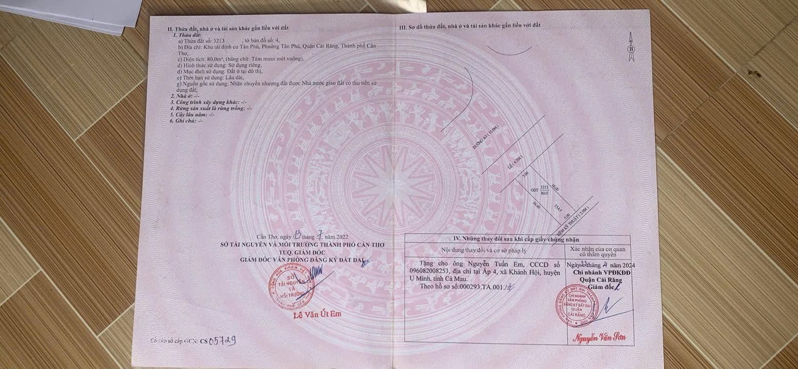 Đất nền KDC Tân Phú Cái Răng 80m² - Sổ đỏ chính chủ!