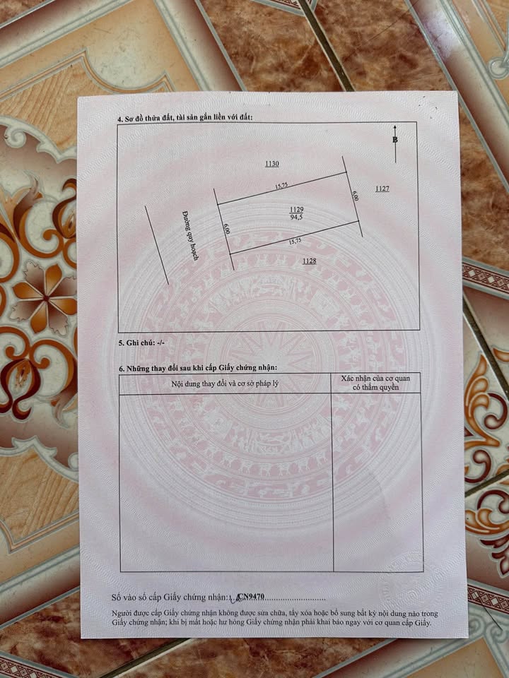 Đất nền Đồng Hỷ, Thái Nguyên 94.5m² - Sổ đỏ sẵn, tiềm năng tăng giá