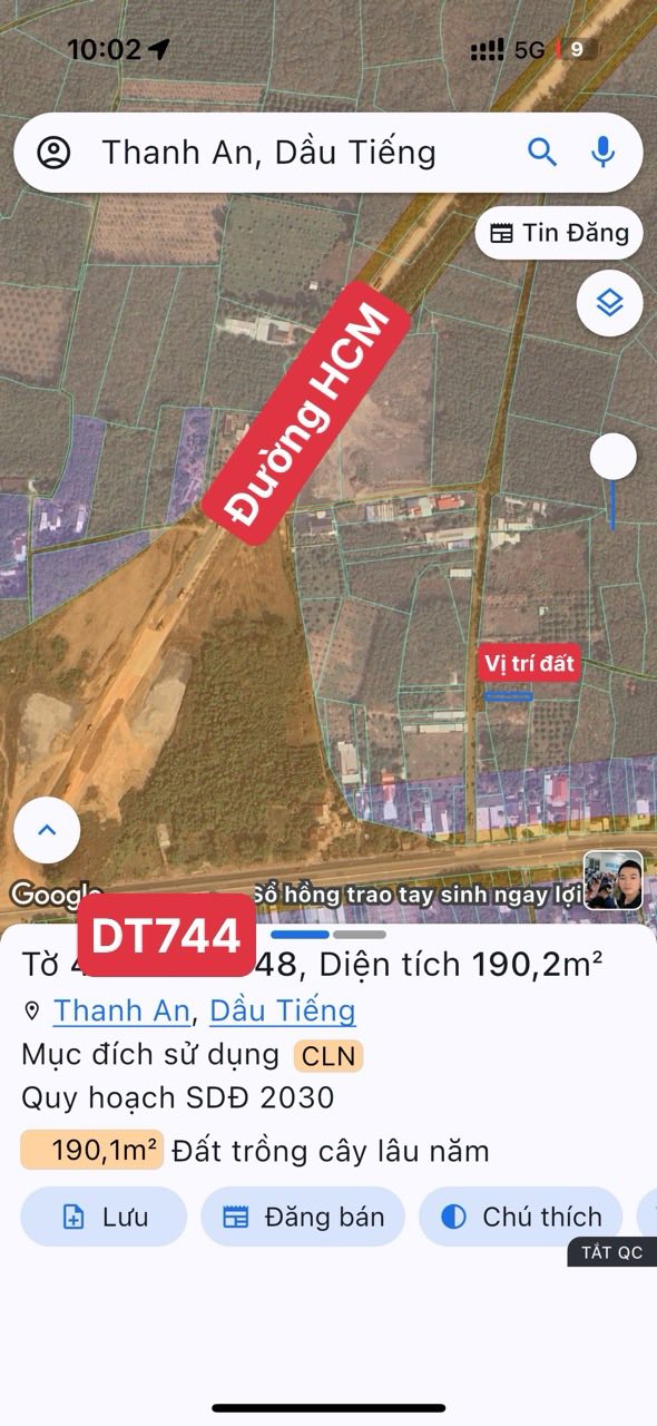 Đất Dầu Tiếng 185m² - Sổ Hồng Sẵn Sàng, Vị Trí Vàng Góc Hồ Chí Minh