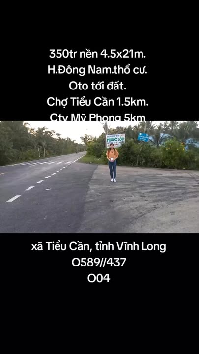 Đất nền Tiểu Cần, Trà Vinh 94.4m² - Đất thổ cư 100%