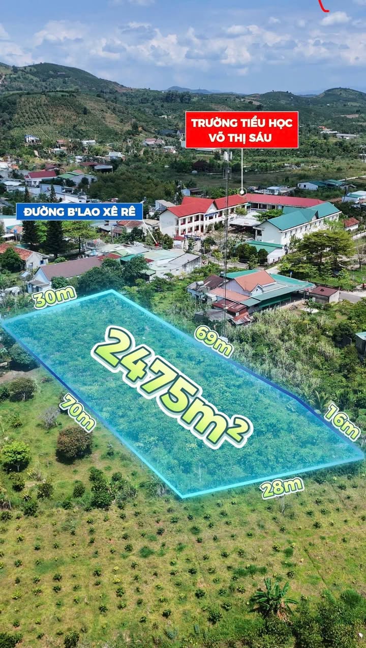 Đất nền Phường 3 Bảo Lộc 2475m² - Đất thổ cư 100%, tiềm năng vượt trội!