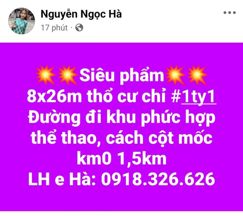 Đất thổ cư 208m² Hoàng Su Phì - Sổ đỏ sẵn, giá chỉ 1.1 tỷ