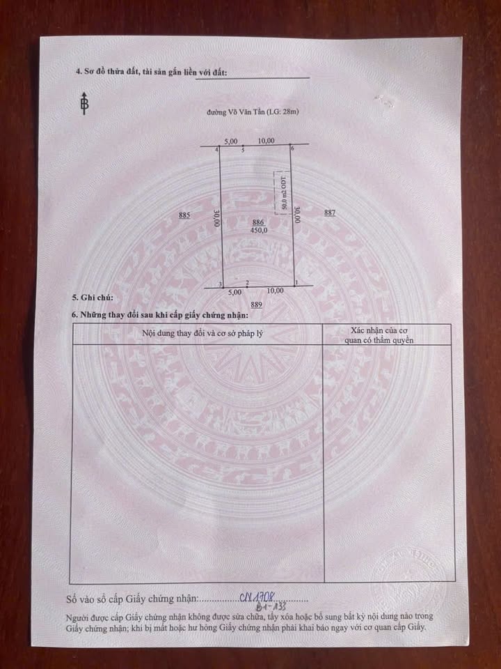 Đất nền Mặt tiền Võ Văn Tần, Đồng Xoài - 450m² - Sổ hồng sẵn sàng đầu tư