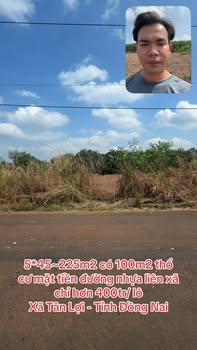 Đất nền 225m² Tân Lợi, Đồng Nai - Đường to ô tô, hơn 400 triệu