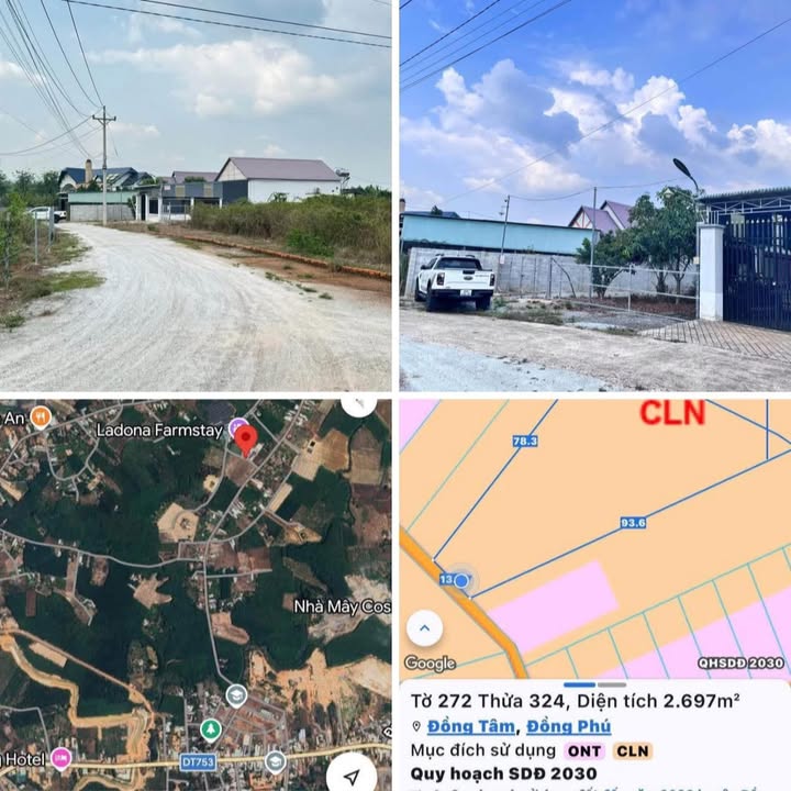 Đất vườn Tân Phước, Đồng Phú 2700m² - Đầu tư dài hạn, sinh lời!