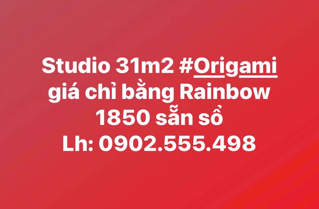Căn hộ Studio Origami Vinhomes Grand Park 31m² - Sổ hồng sẵn sàng