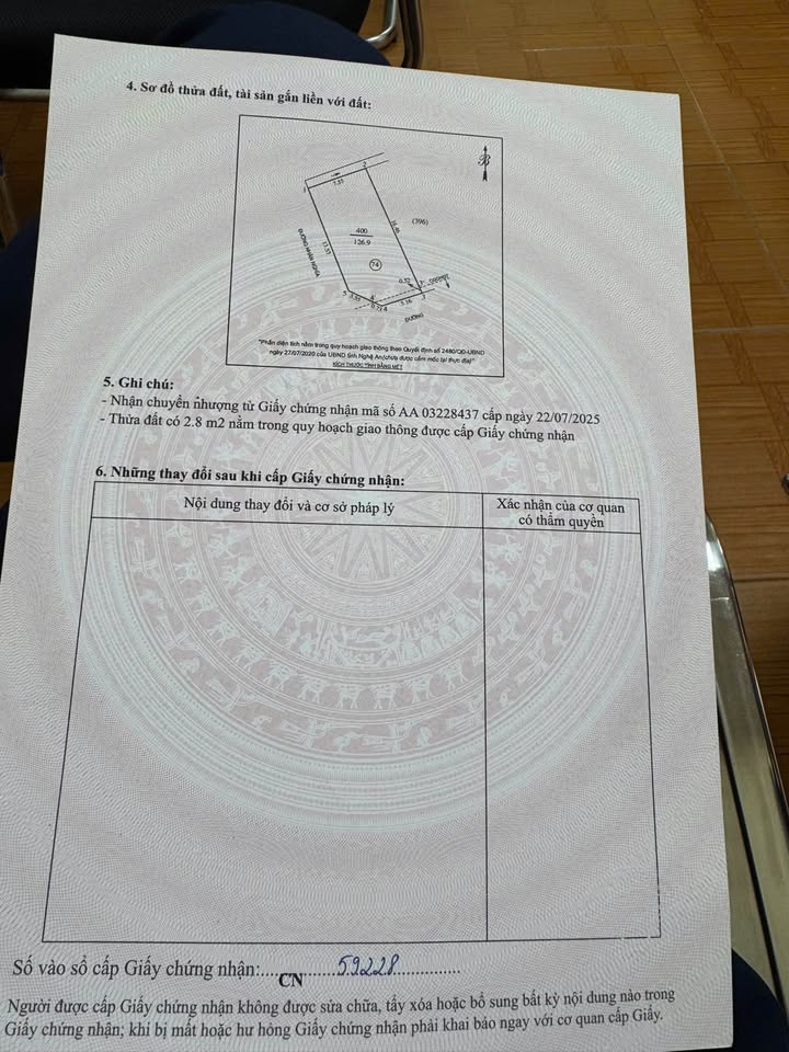 Đất Lô Góc Mặt Tiền Kinh Doanh Đường Nhân Nghĩa, TP Vinh - 126.9m²