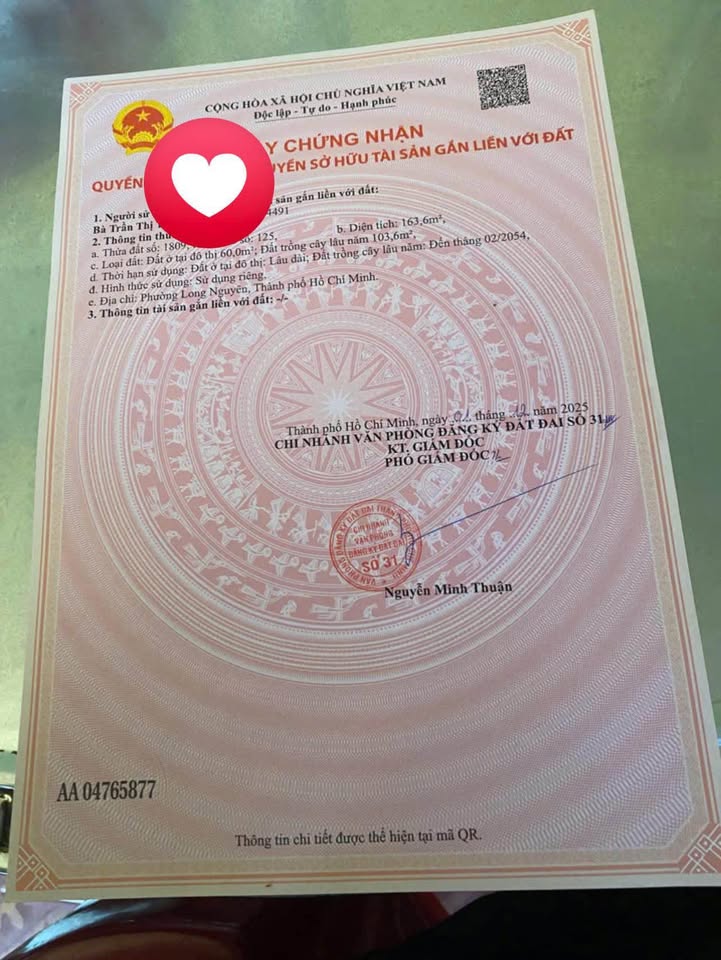 Đất nền Long Nguyên, Bàu Bàng 164m² - Tiềm năng tăng giá!