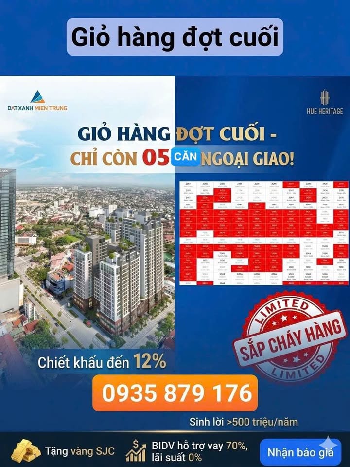 Căn hộ Hue Heritage Huế - Đầu tư sinh lời > 500 triệu/năm