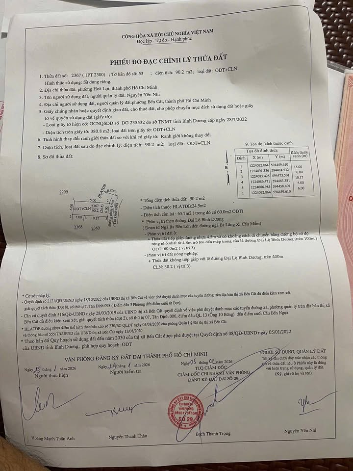 Đất nền Tân Định Bến Cát 90m² - Tiềm năng tăng giá vượt trội!