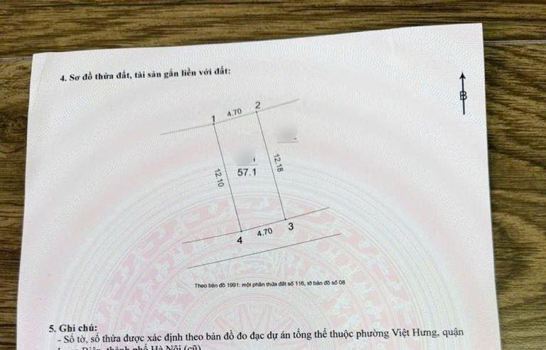 Đất nền Việt Hưng Long Biên 58m² – Sổ đỏ chính chủ, ô tô vào tận nhà!