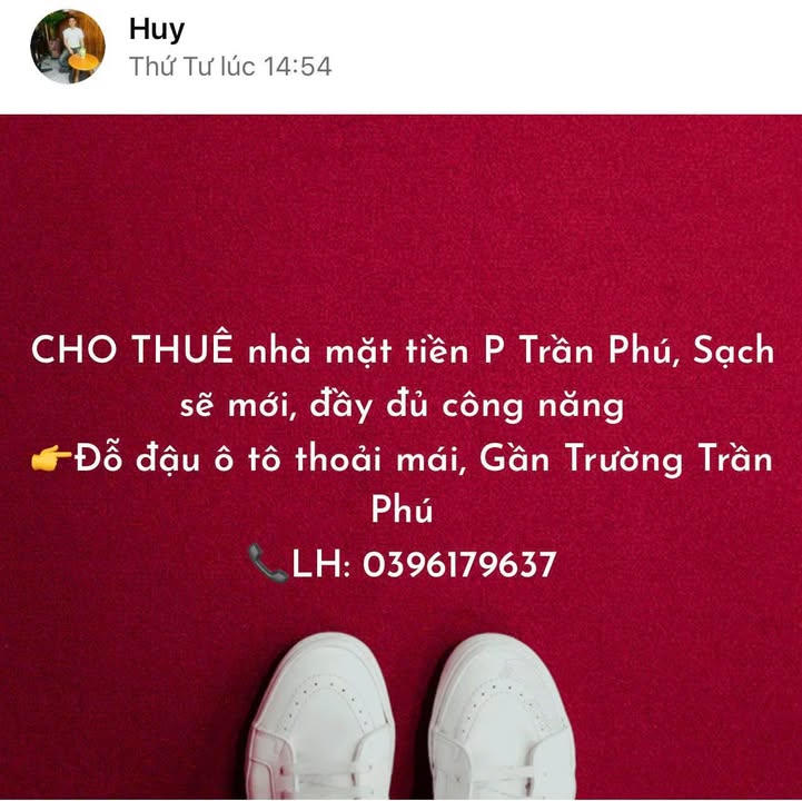 Nhà Mặt Tiền Kinh Doanh P. Trần Phú, Quảng Ngãi - 5 Triệu/Tháng