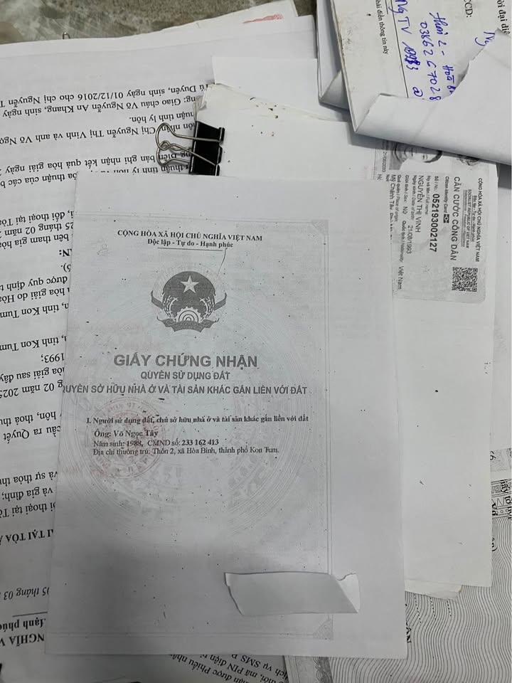 Đất nền Thôn 2, Hòa Bình, Kon Tum 1650m² - Sổ đỏ chính chủ